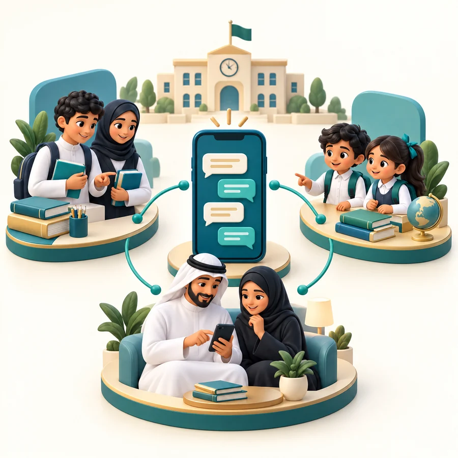 هاتف ذكي يربط مجموعات التواصل المدرسية
